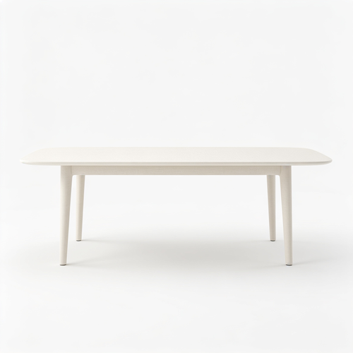 Skorix East West Furniture NDT-LWH-T Norden Mid-Century Modern Dining Table - a Rectangle Dining Table Top with Dropleaf & Stylish Legs, 30x48 Inch, Linen White